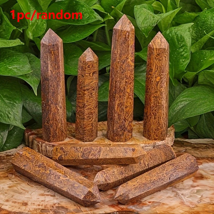 Elephant Skin Jasper Obelisk Tower