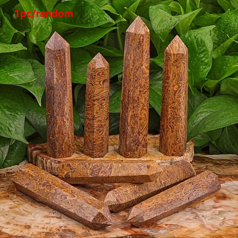 Elephant Skin Jasper Obelisk Tower