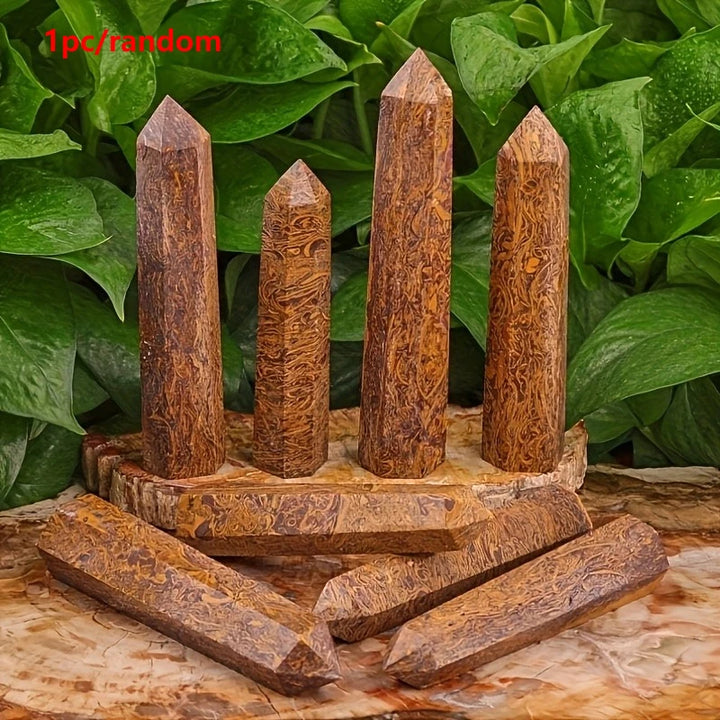 Elephant Skin Jasper Obelisk Tower
