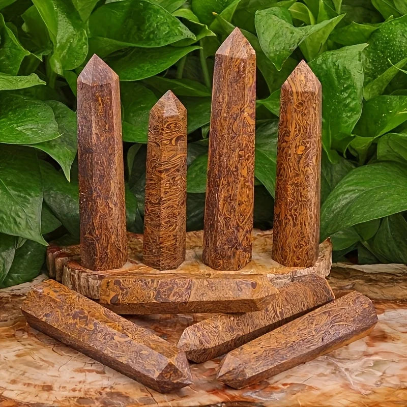 Elephant Skin Jasper Obelisk Tower