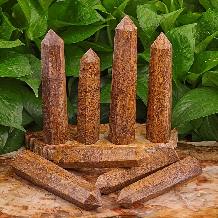 Elephant Skin Jasper Obelisk Tower