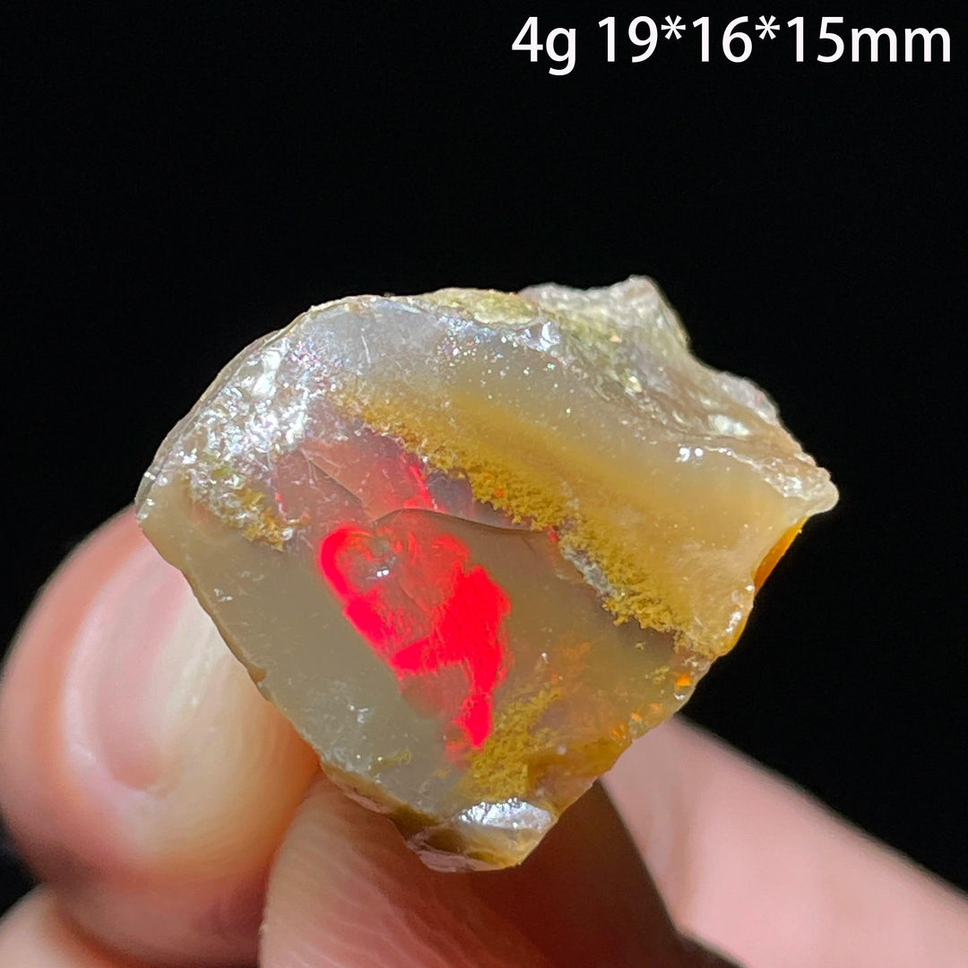 Ethiopian Opal Crystal Raw Gemstone Specimen Hydrophane