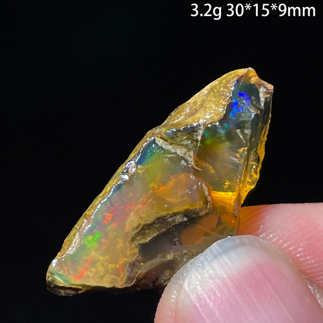 Ethiopian Opal Crystal Raw Gemstone Specimen Hydrophane