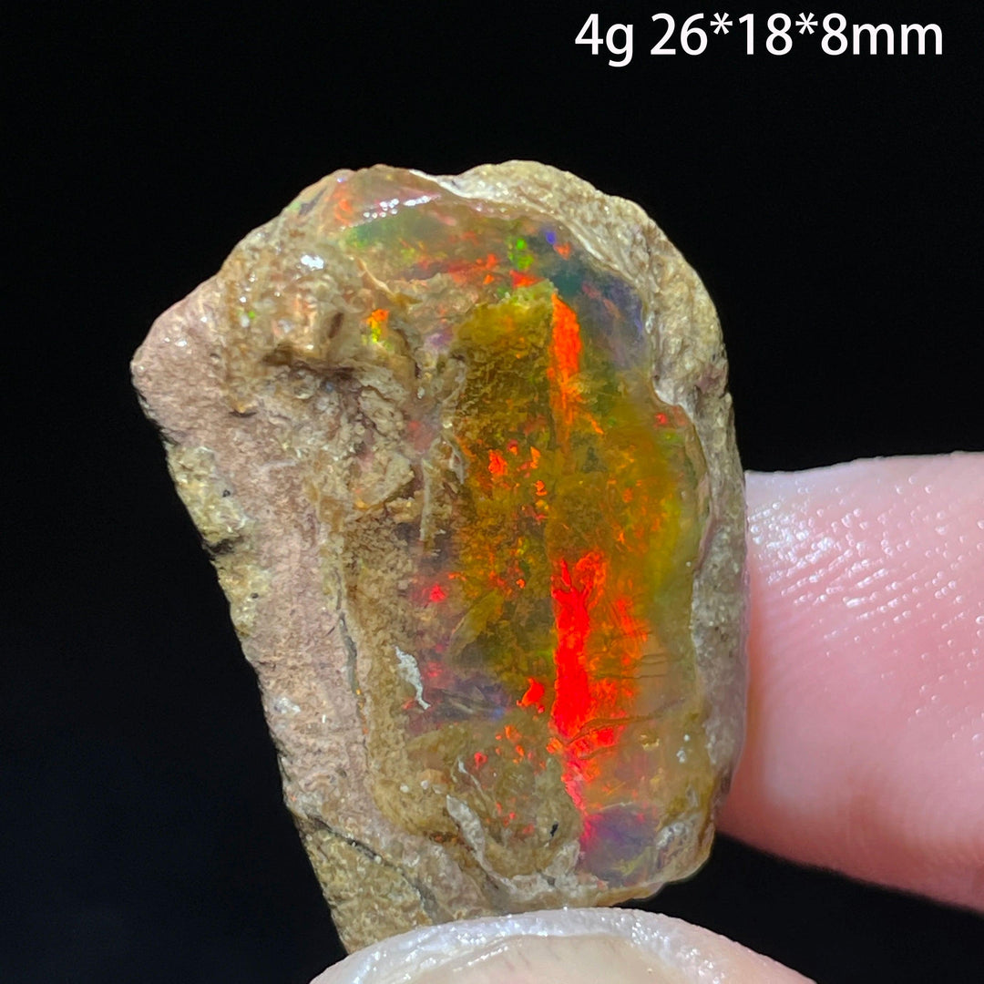 Ethiopian Opal Crystal Raw Gemstone Specimen Hydrophane