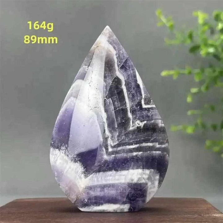 Fantasy Amethyst torch freeform with purple and white quartz layers, ideal for Crown Chakra meditation and calm energy.