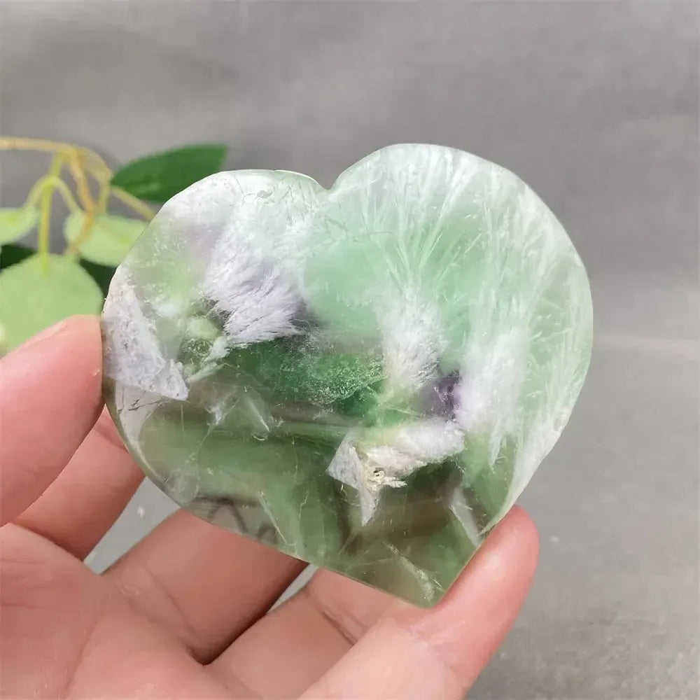 Feather Fluorite Crystal Heart-Hearts-Ali-Feather Fluorite-14 147g-Crystal Destiny