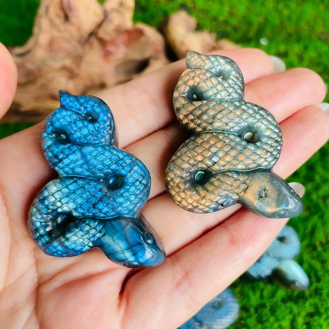 Flashy Labradorite Animal Carvings