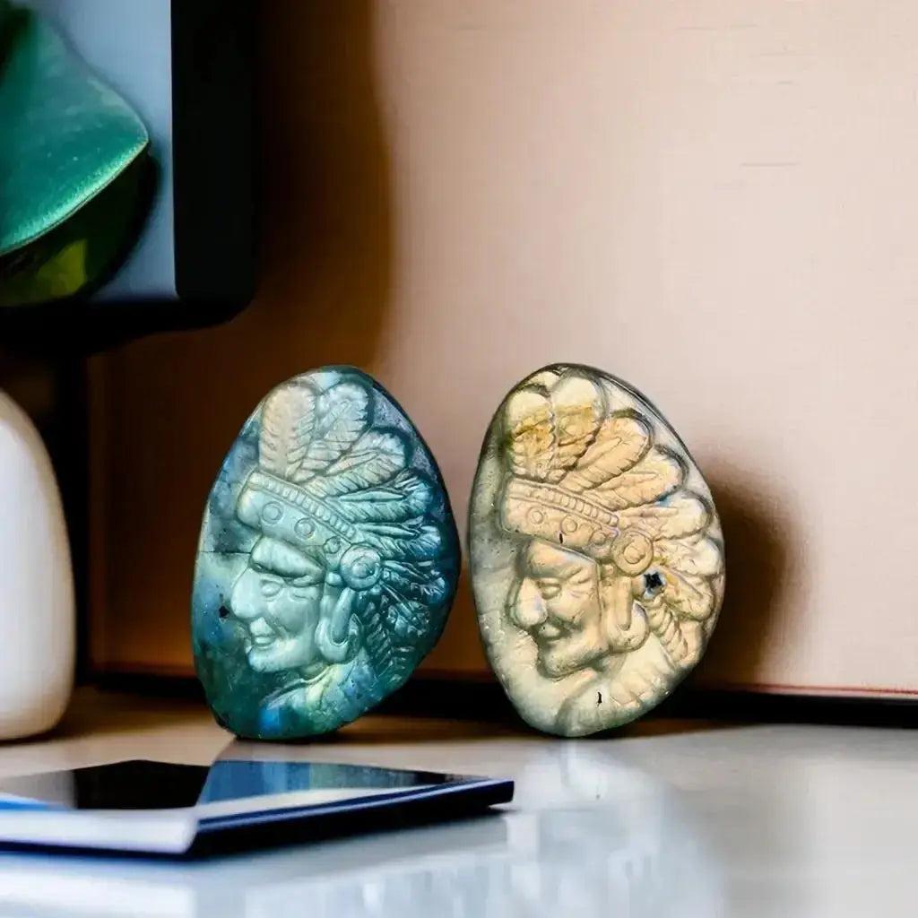 Flashy Labradorite Animal Carvings