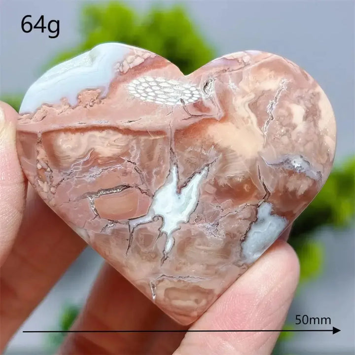 Flower Agate Heart Crystal-Hearts-Ali-14-Flower Agate-Crystal Destiny