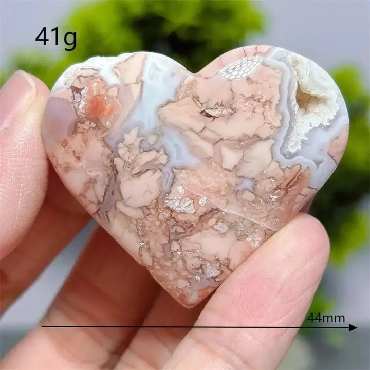 Flower Agate Heart Crystal-Hearts-Ali-21-Flower Agate-Crystal Destiny