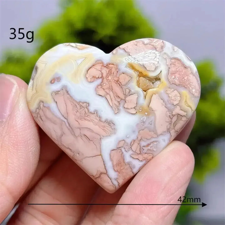 Flower Agate Heart Crystal-Hearts-Ali-31-Flower Agate-Crystal Destiny