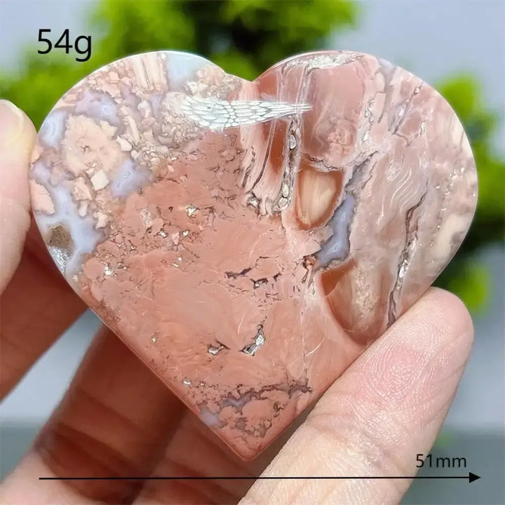 Flower Agate Heart Crystal-Hearts-Ali-7-Flower Agate-Crystal Destiny