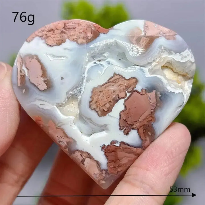 Flower Agate Heart Crystal-Hearts-Ali-9-Flower Agate-Crystal Destiny