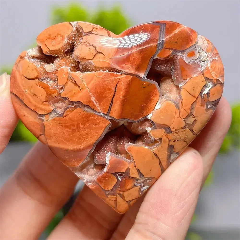 Flower Agate Heart Natural Crystal Home Decoration Room decor Luck Quartz Stone Garden Healing Energy Love Gifts Craft Fortunate-Crystal Destiny-29-Crystal Destiny