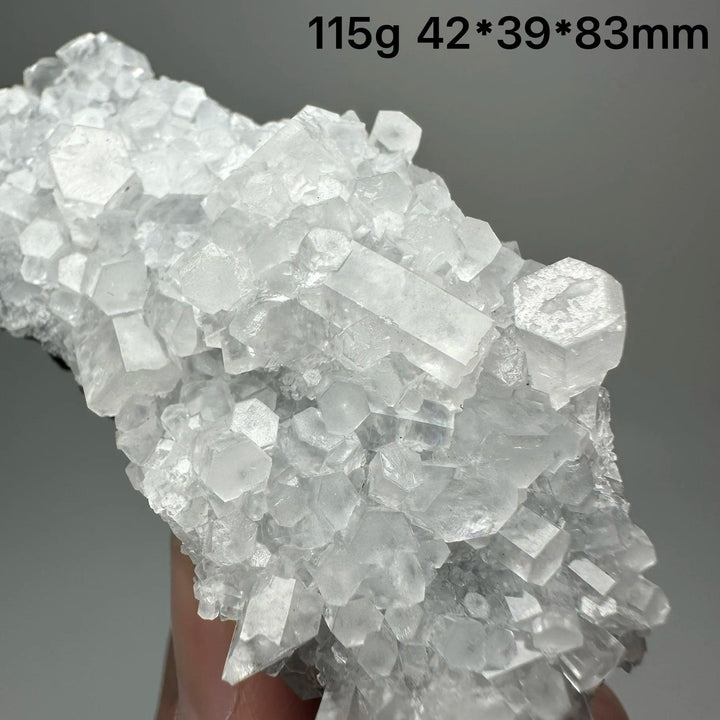High transparent raw columnar calcite crystal cluster healing stone specimen.