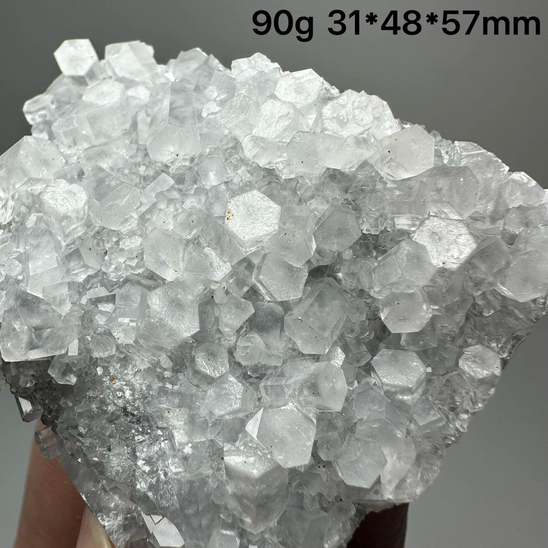 90g Natural Raw Columnar Calcite Crystal Cluster, a transparent healing stone specimen for home decor.