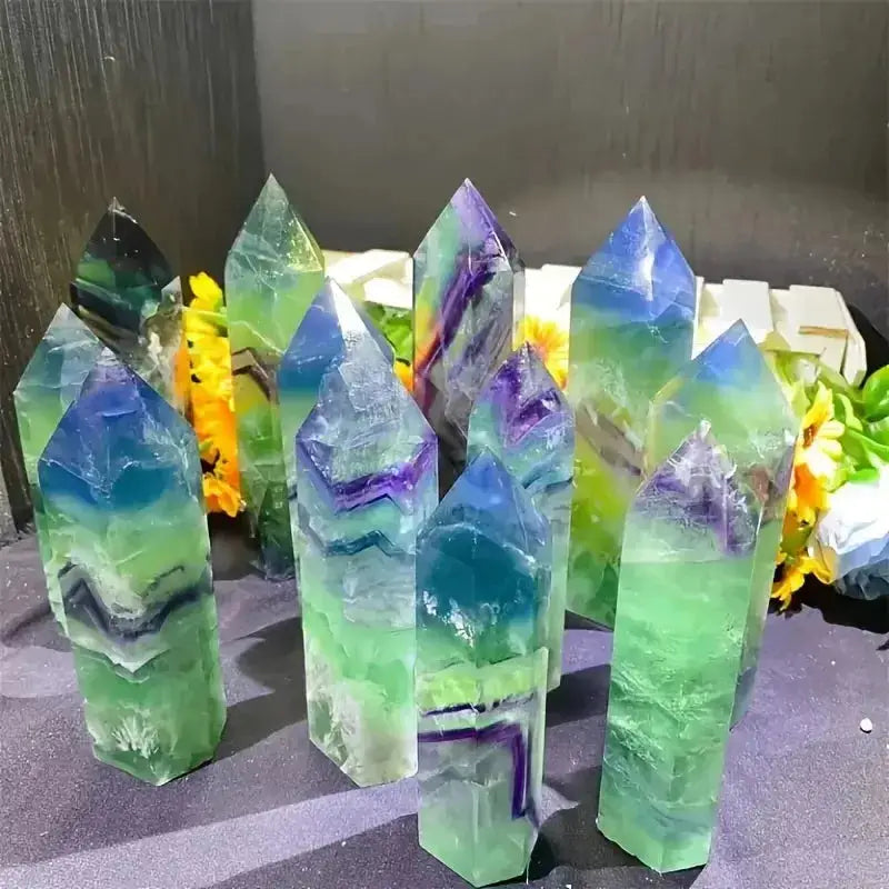 Fluorite Crystal Tower Obelisk-Towers-Ali-Green Fluorite-1pc 50-100g-Crystal Destiny