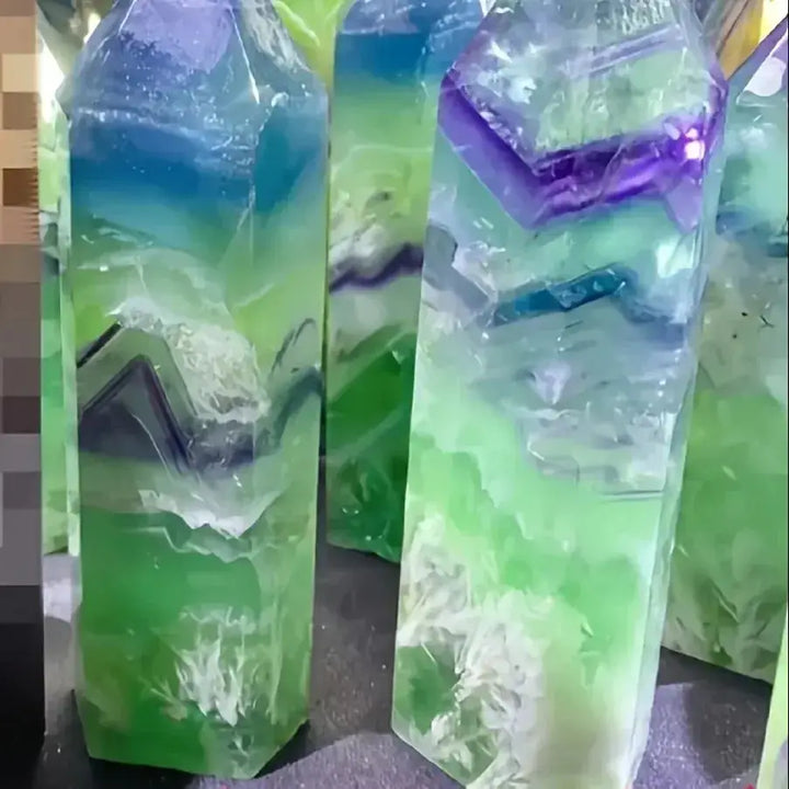 Fluorite Crystal Tower Obelisk-Towers-Ali-Green Fluorite-1pc 50-100g-Crystal Destiny