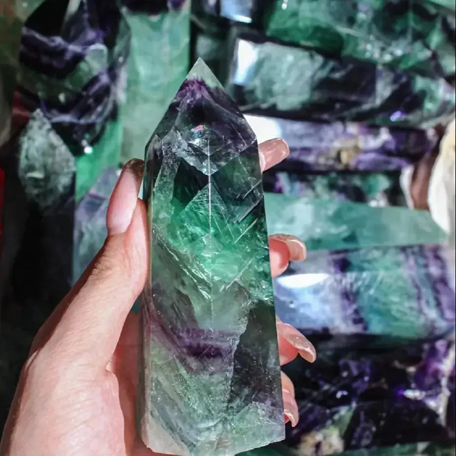 Fluorite Crystal Tower Obelisk-Towers-Ali-Green Fluorite-1pc 50-100g-Crystal Destiny