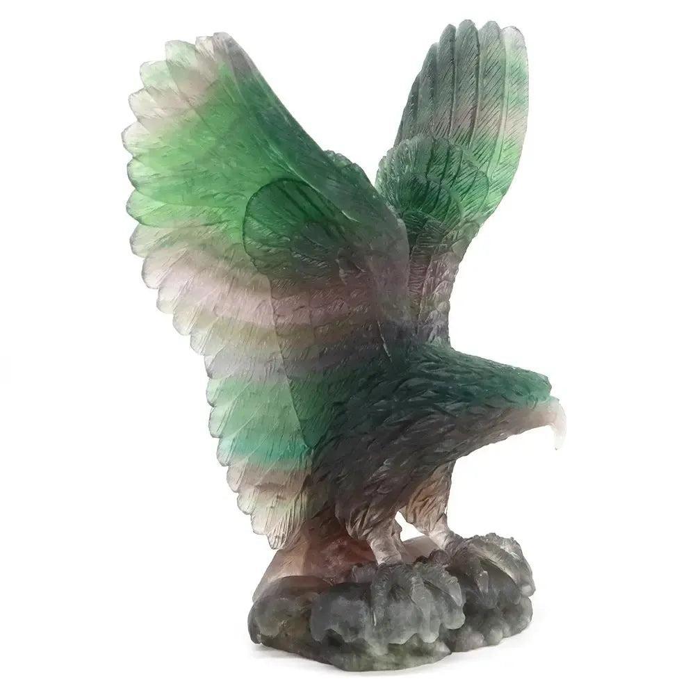 Fluorite Eagle Statue | Large Hand Carved Crystal
