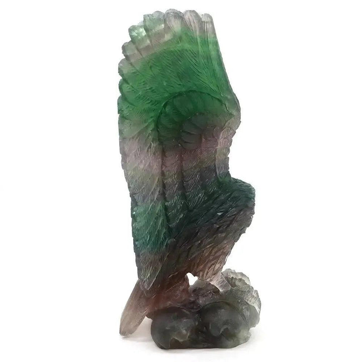 Fluorite Eagle Statue | Large Hand Carved Crystal