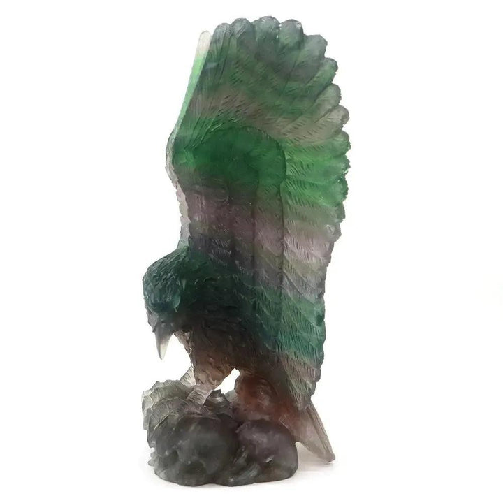 Fluorite Eagle Statue | Large Hand Carved Crystal