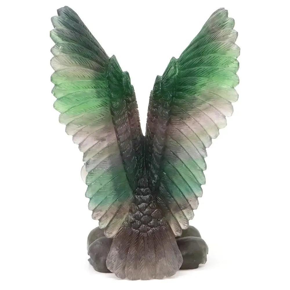 Fluorite Eagle Statue | Large Hand Carved Crystal