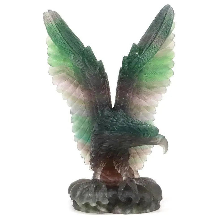 Fluorite Eagle Statue | Large Hand Carved Crystal
