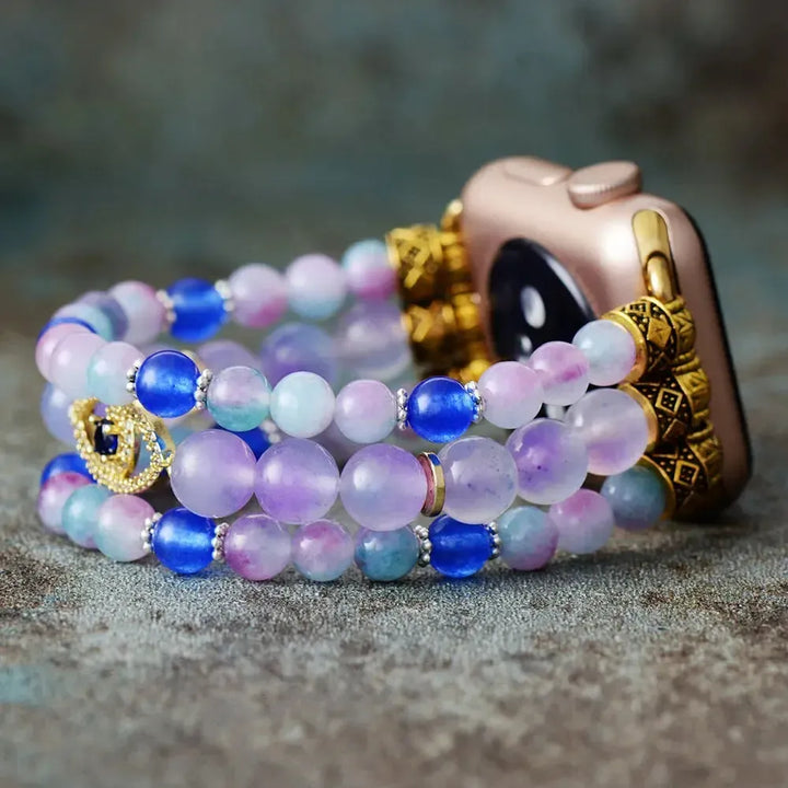 Fluorite Evil Eye Apple iWatch Band-Bands-Ali-Fluorite-Large-Apple 42-49MM Plate-Crystal Destiny