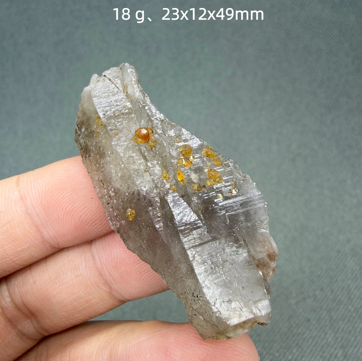 Garnet on Quartz Crystal Cluster