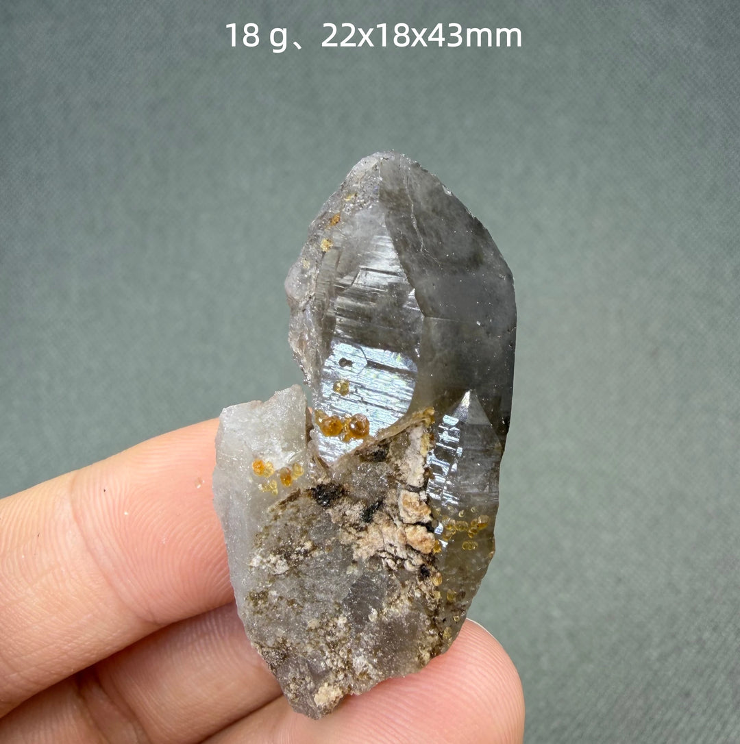 Garnet on Quartz Crystal Cluster
