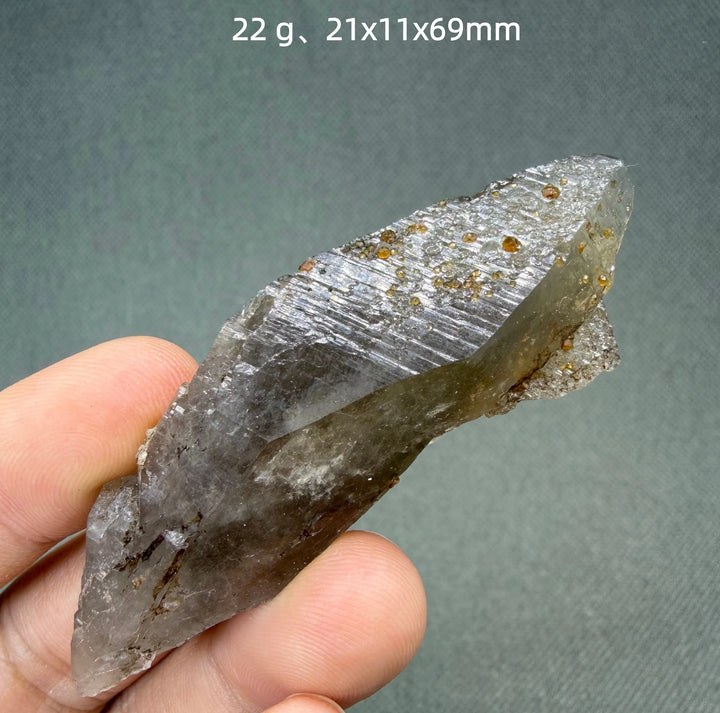 Garnet on Quartz Crystal Cluster