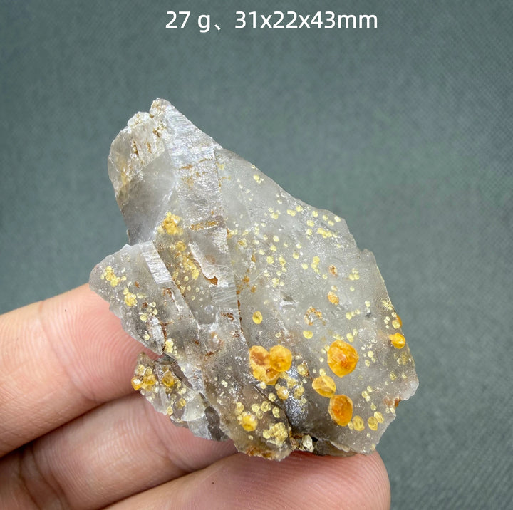 Garnet on Quartz Crystal Cluster