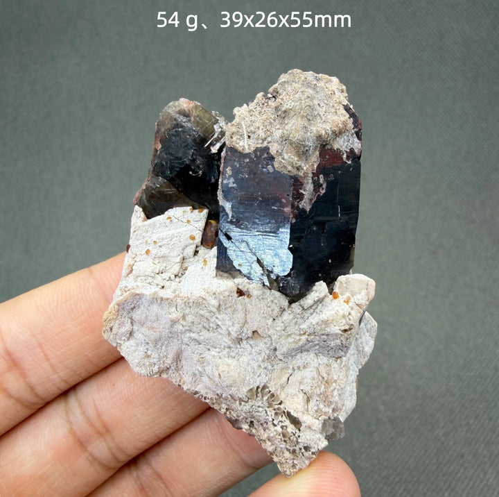 Garnet on Quartz Crystal Cluster