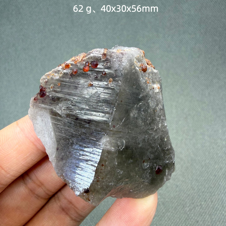 Garnet on Quartz Crystal Cluster