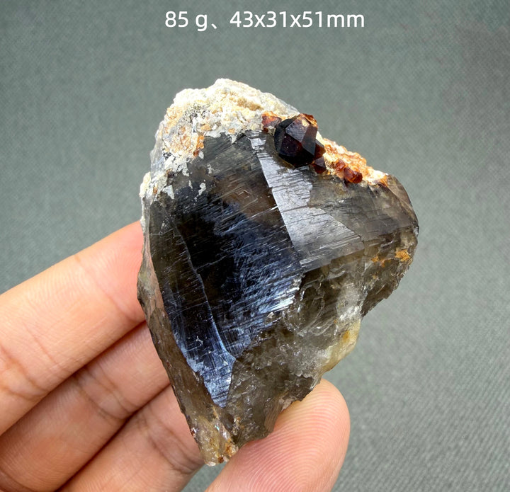 Garnet on Quartz Crystal Cluster