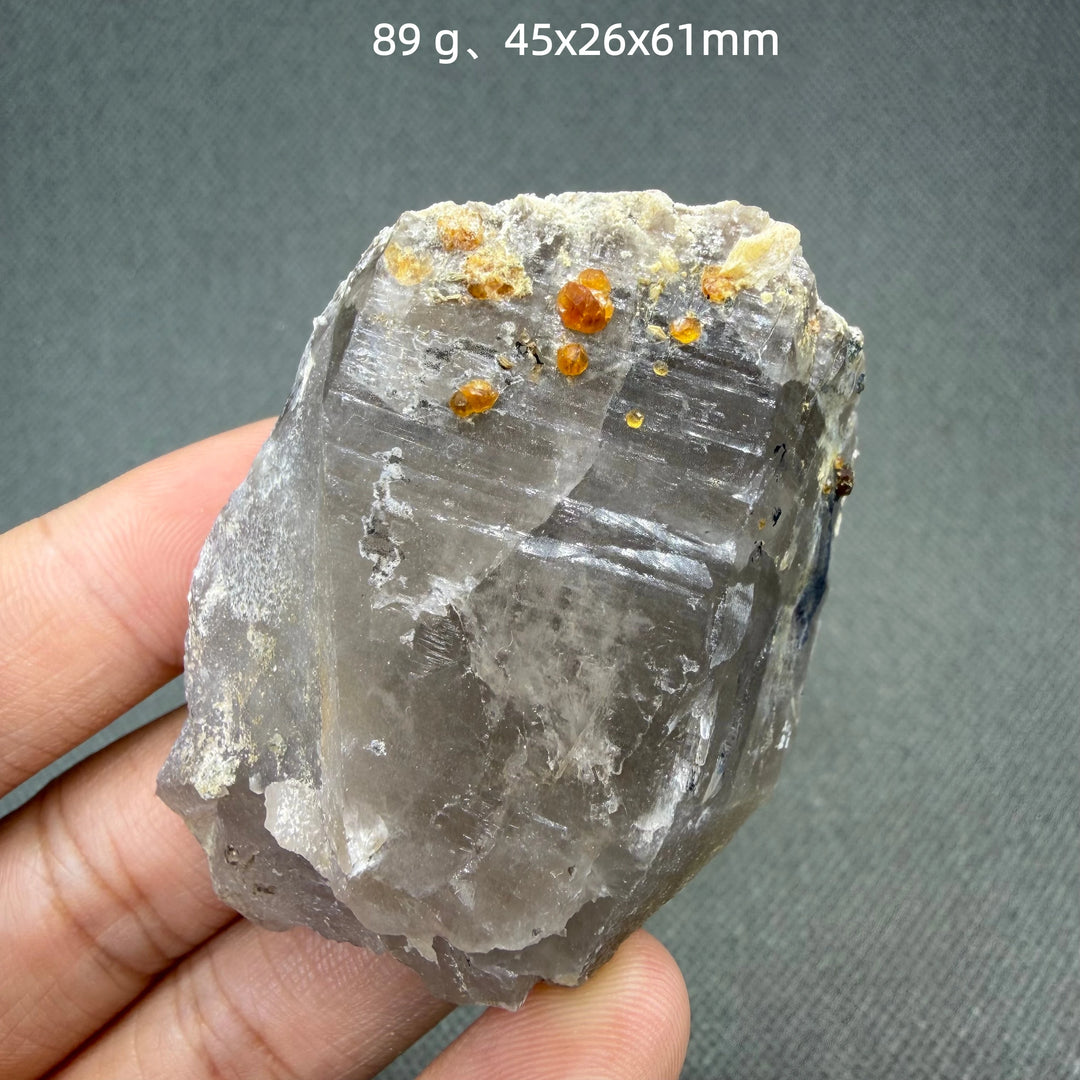 Garnet on Quartz Crystal Cluster