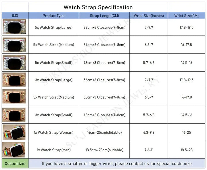 Gemstone Apple iWatch Band 3x Wrap Vegan Rope Boho-Bands-Ali-Jasper & Rodonite-Medium-42-49MM Watch Plate-Crystal Destiny