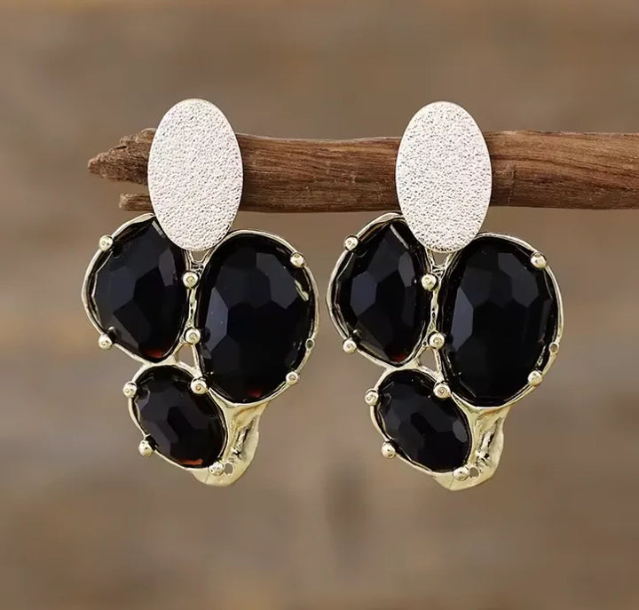 Gemstone Crystal Earrings in Mixed Healing Stone Styles