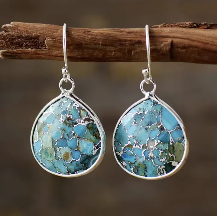 Gemstone Crystal Earrings in Mixed Healing Stone Styles
