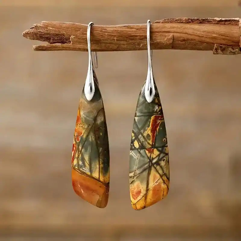 Geometric Picture Jasper Earrings-Earrings-Ali-Imperial Jasper-Sunset-Crystal Destiny
