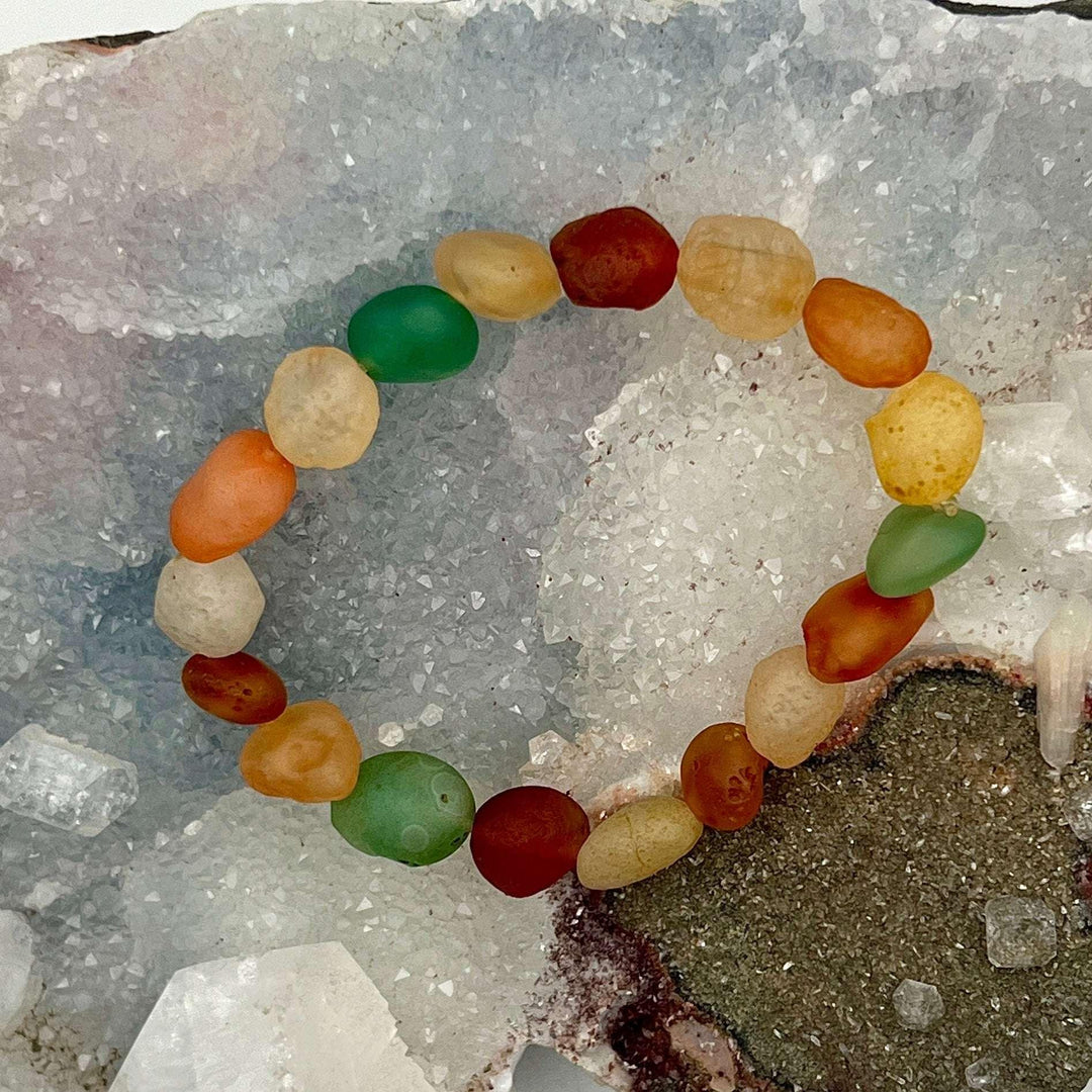 Vibrant Gobi Desert Agate Beaded Bracelet with unique earthy and colorful gemstones for emotional harmony and style.