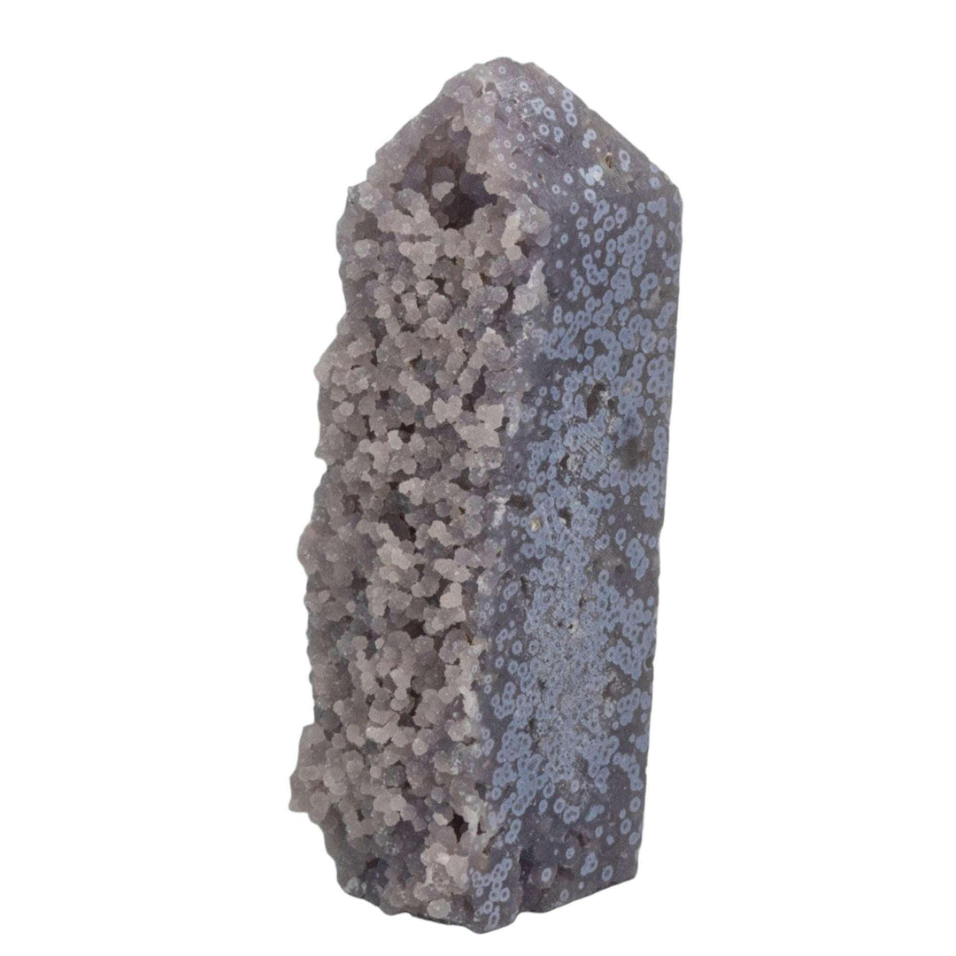 Grape Agate Raw Edge Tower | Deep Purple Botryoidal