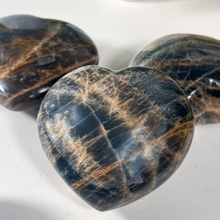 Gray Moonstone Heart