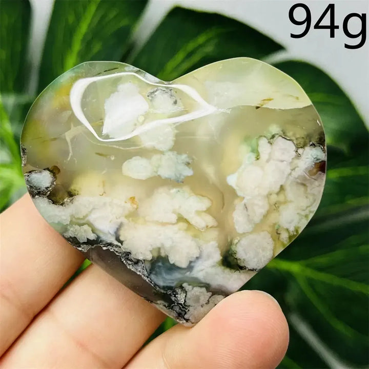 Green Agate Crystal Heart-Hearts-Ali-Green Agate-Weight 94g 2-Crystal Destiny