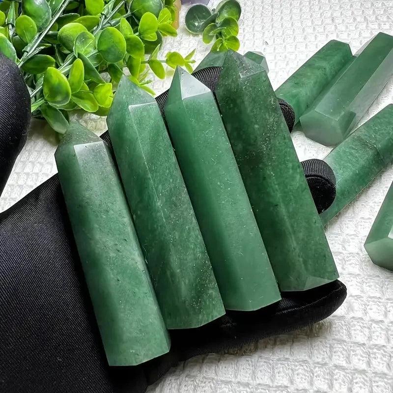 Green Aventurine Crystal Tower | Polished Wand Point
