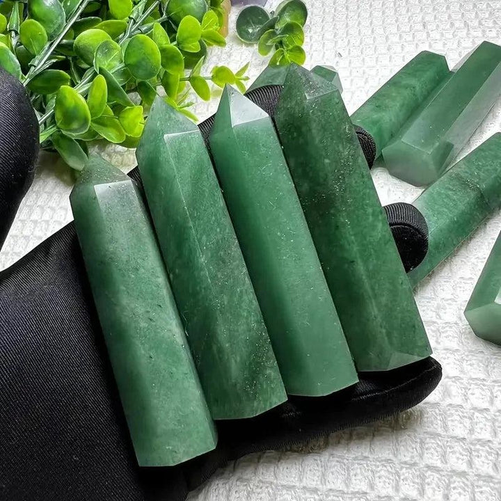 Green Aventurine Crystal Tower | Polished Wand Point
