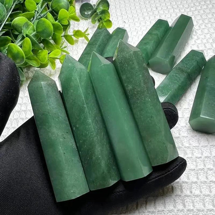 Green Aventurine Crystal Tower | Polished Wand Point