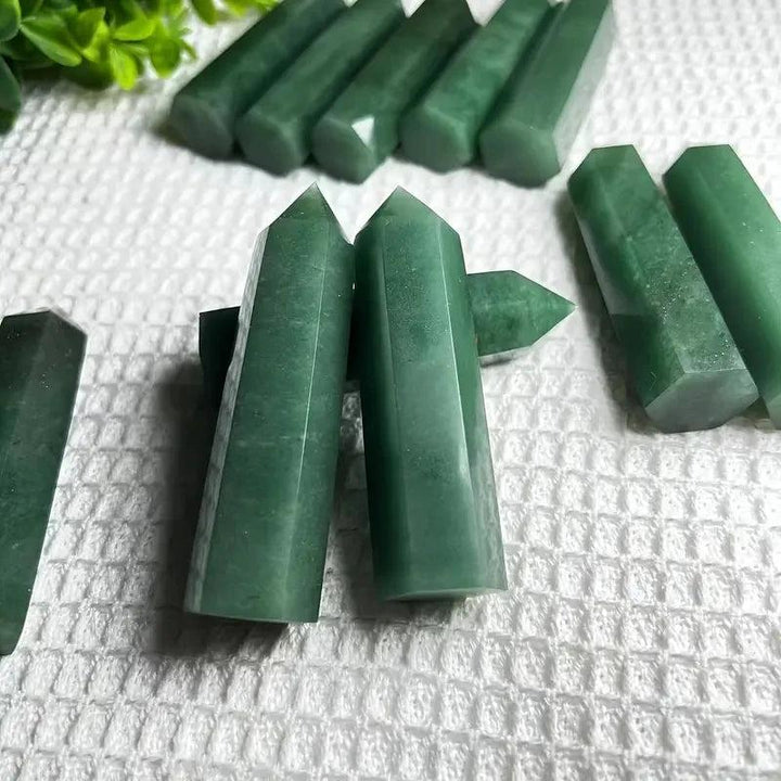 Green Aventurine Crystal Tower | Polished Wand Point