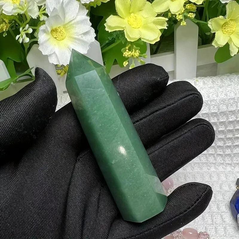 Green Aventurine Crystal Tower | Polished Wand Point